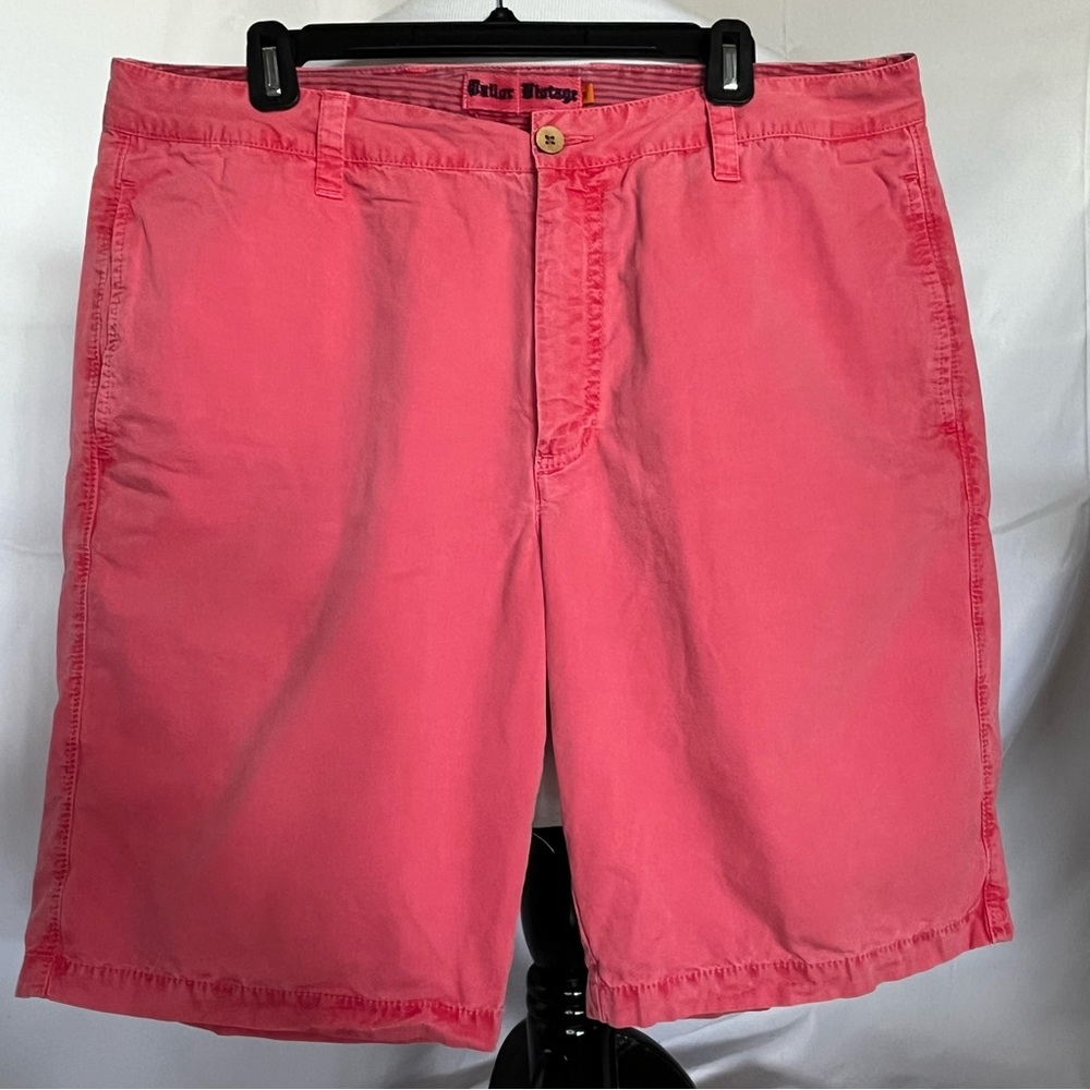Tailor Vintage Men’s Flat Front Shorts‎ Nantucket Red Size 36